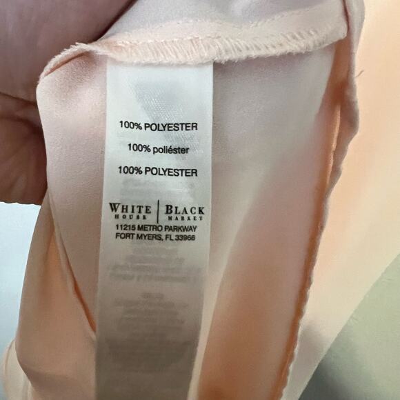 WHBM Light Pink Chiffon Ruffle Sleeveless Blouse Size 8 - Picture 5 of 5